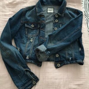 Cropped jean jacket